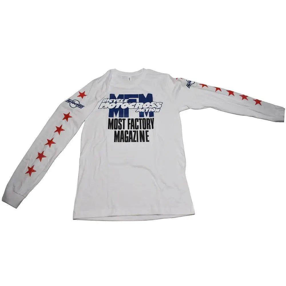 BMX Action Long Sleeve Jersey White - Reggies BMX