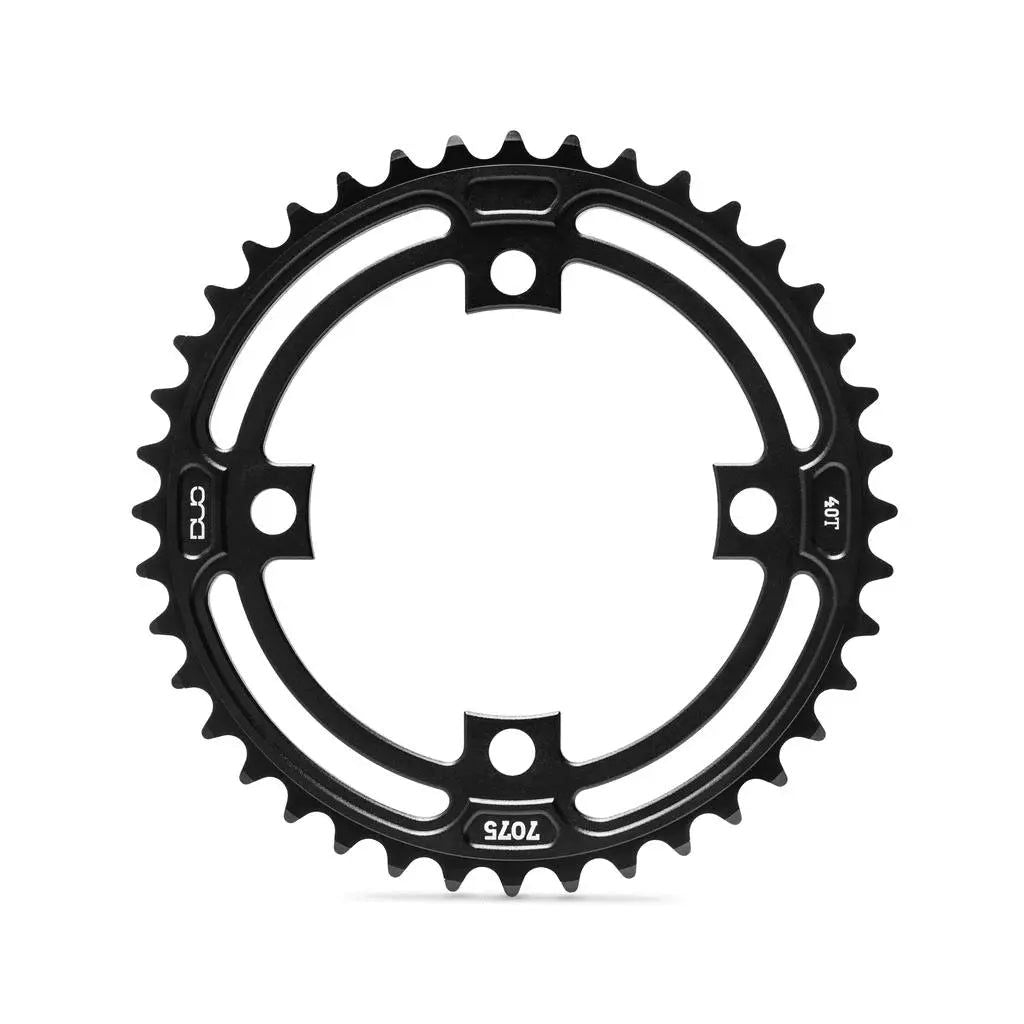 DUO Brand CNC Chainring 104 BCD Black - Reggies BMX