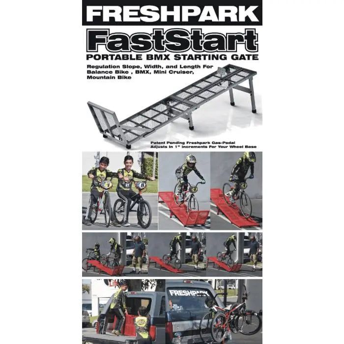 Freshpark Gate BMX FastStart Portable Starting Gate with Grip Tape - Reggies BMX