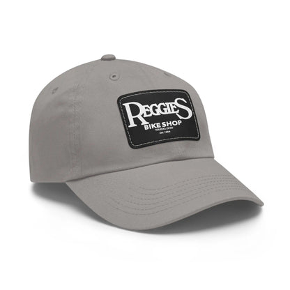 Leather Patch Dad Hat - Reggies Bike Shop Baseball Cap Printify