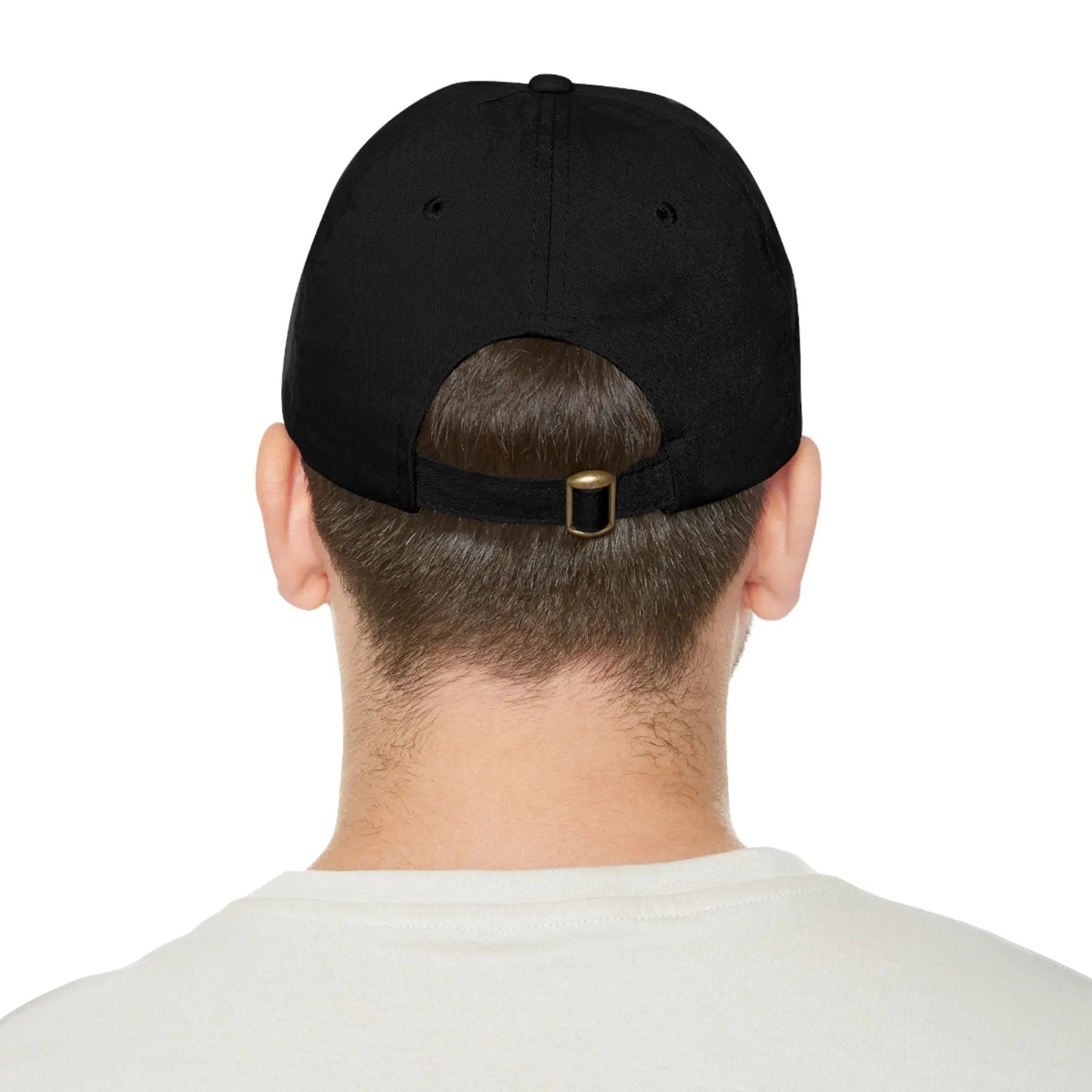 Leather Patch Dad Hat - Reggies Bike Shop Baseball Cap Printify