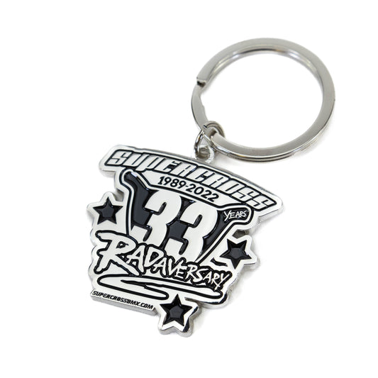 Supercross BMX 33 Year Radaversary Keychain