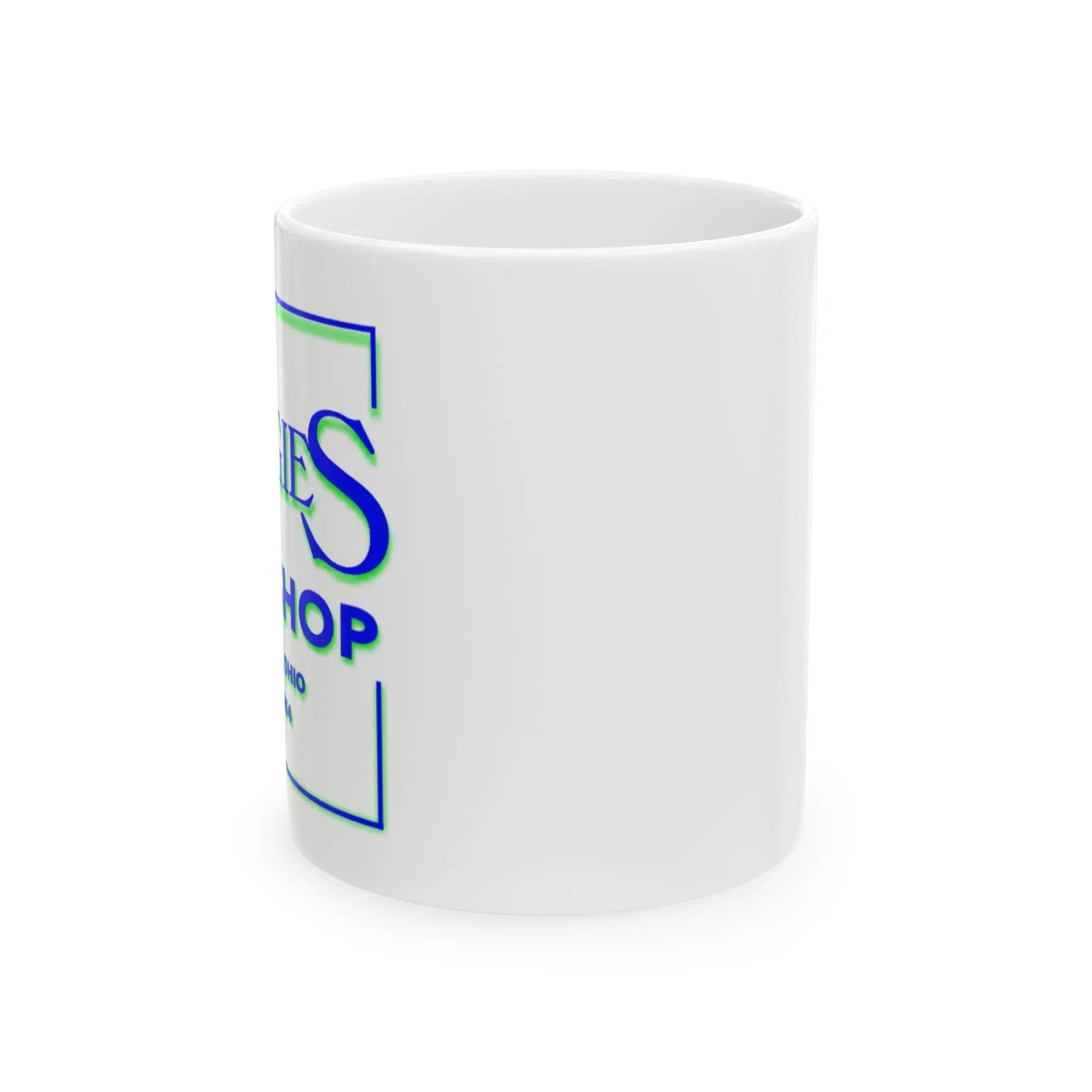 Reggie's Mug Ceramic 11oz/15oz Blue/Green Logo Printify