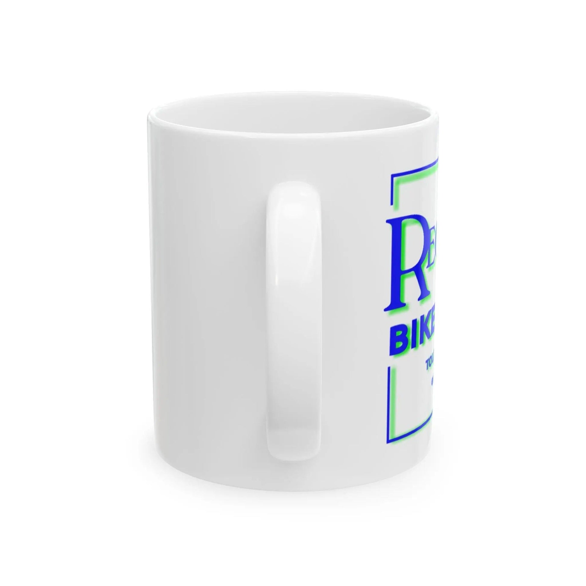 Reggie's Mug Ceramic 11oz/15oz Blue/Green Logo Printify