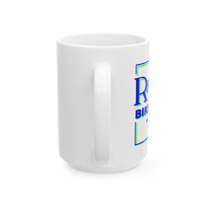 Reggie's Mug Ceramic 11oz/15oz Blue/Green Logo Printify