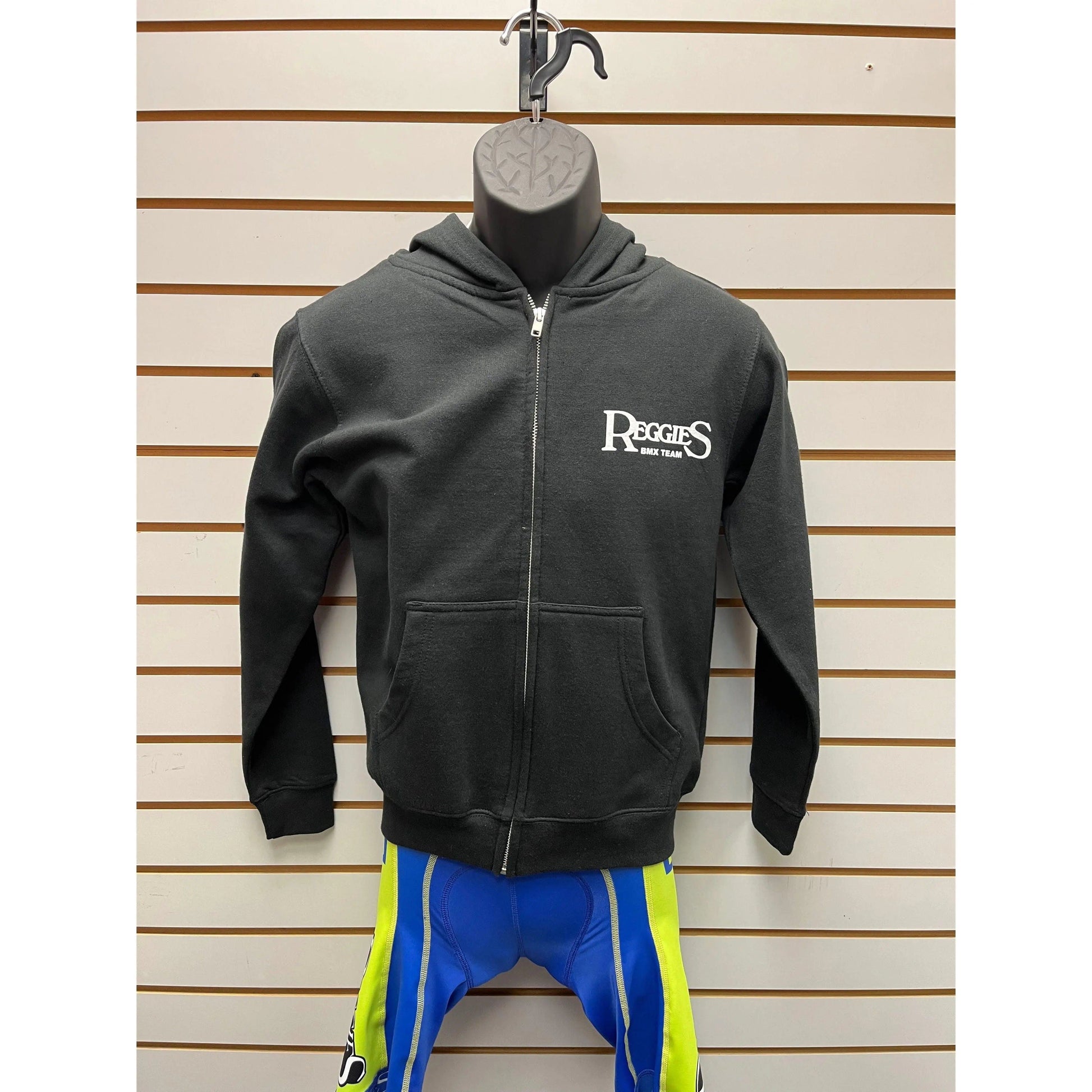 Reggie's Team Youth Zip Sweatshirt Black - Reggies BMX