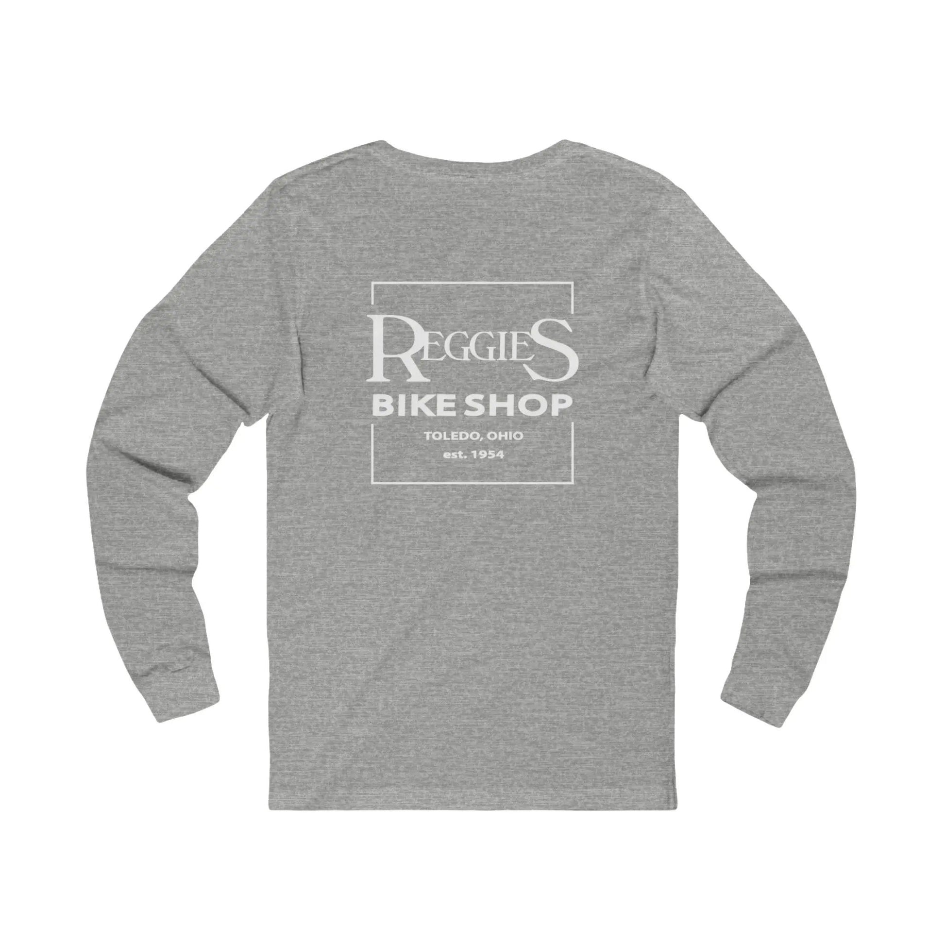 Reggies Bike Shop  Adult Jersey Long Sleeve Tee Printify