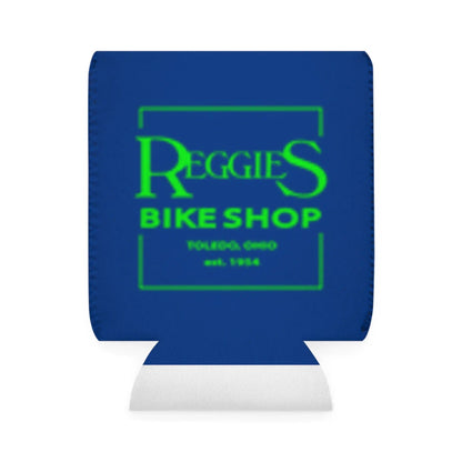 Reggies Bike Shop Can Cooler Sleeve Printify