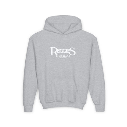 Reggies Bike Shop Youth Heavy Blend Hoodie Printify