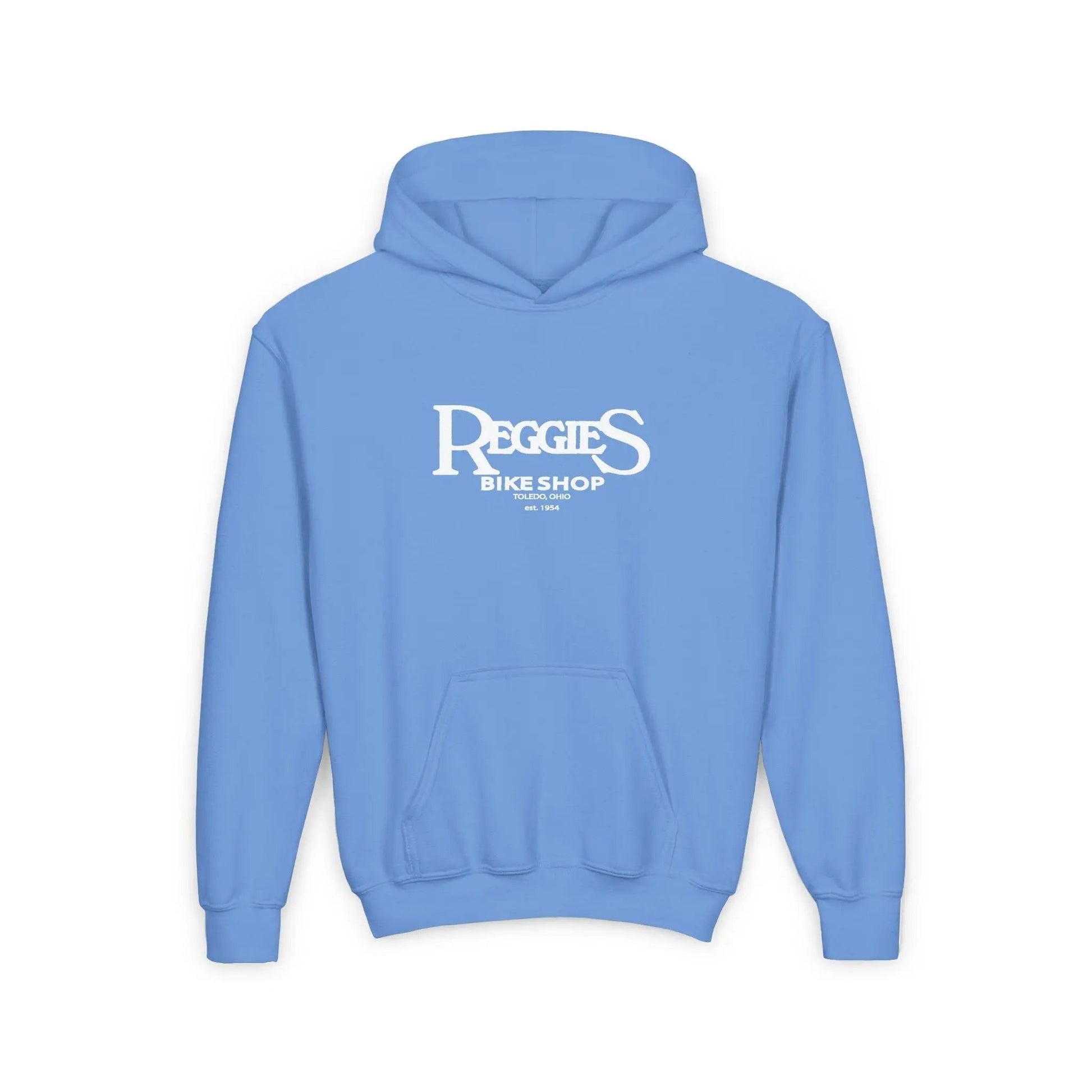 Reggies Bike Shop Youth Heavy Blend Hoodie Printify