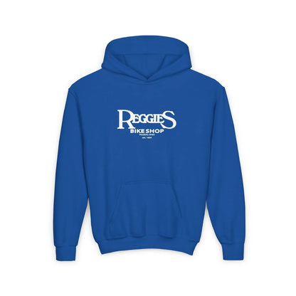 Reggies Bike Shop Youth Heavy Blend Hoodie Printify