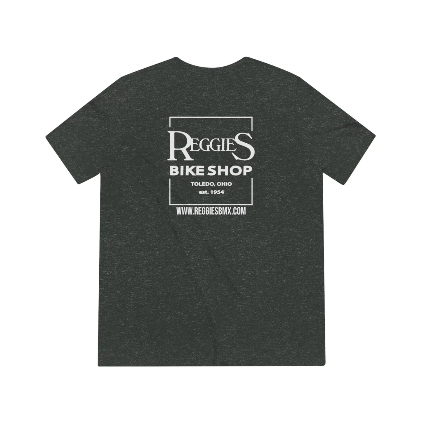 Reggies Square Logo Back T-Shirt Short Sleeve Adult Printify