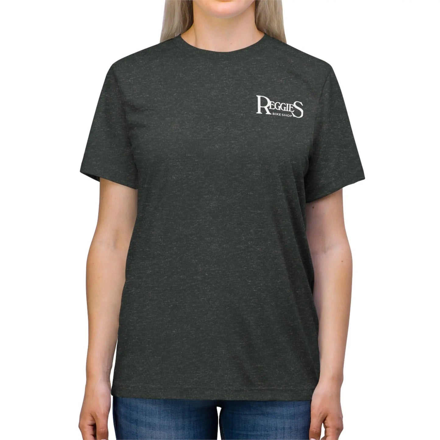 Reggies Square Logo Back T-Shirt Short Sleeve Adult Printify