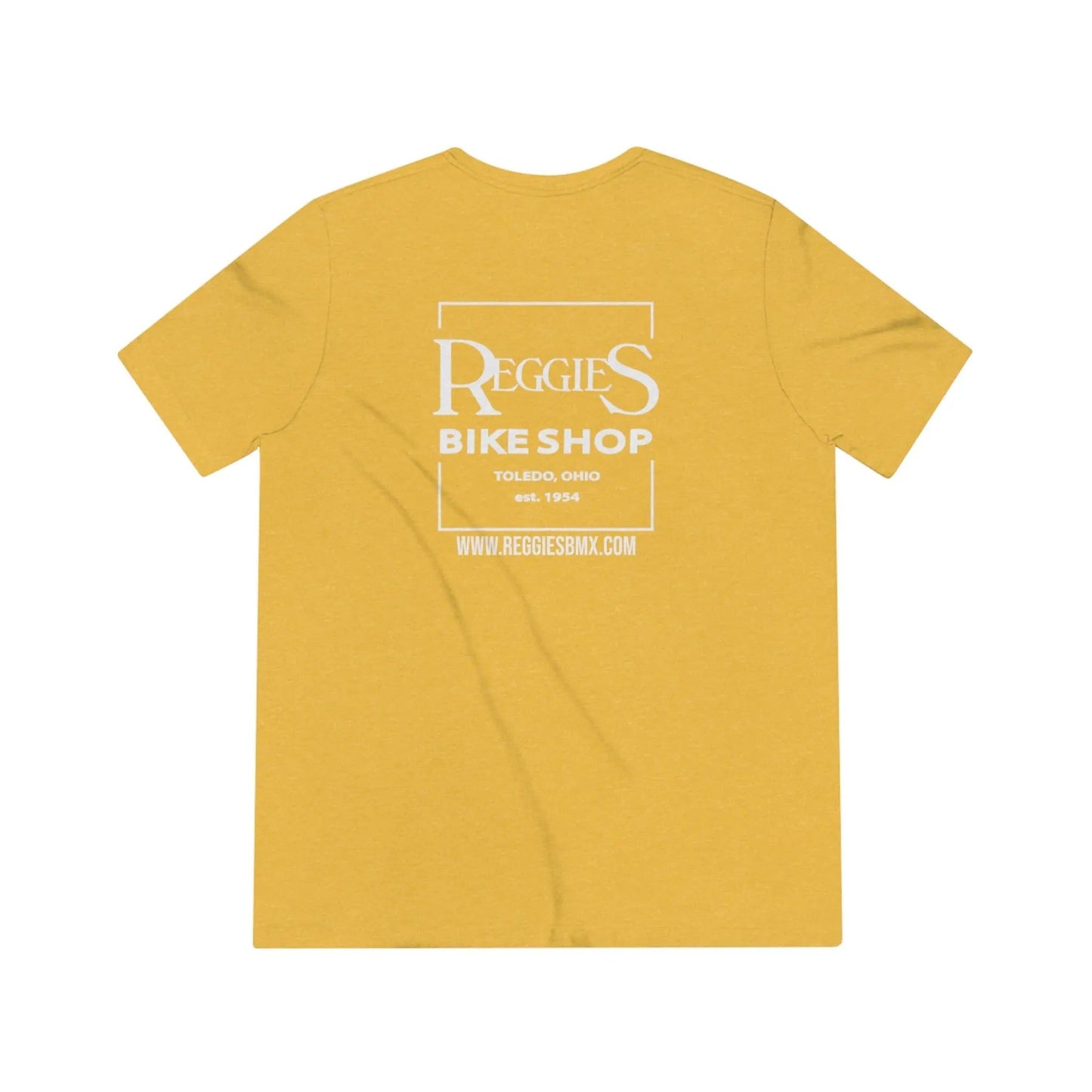 Reggies Square Logo Back T-Shirt Short Sleeve Adult Printify