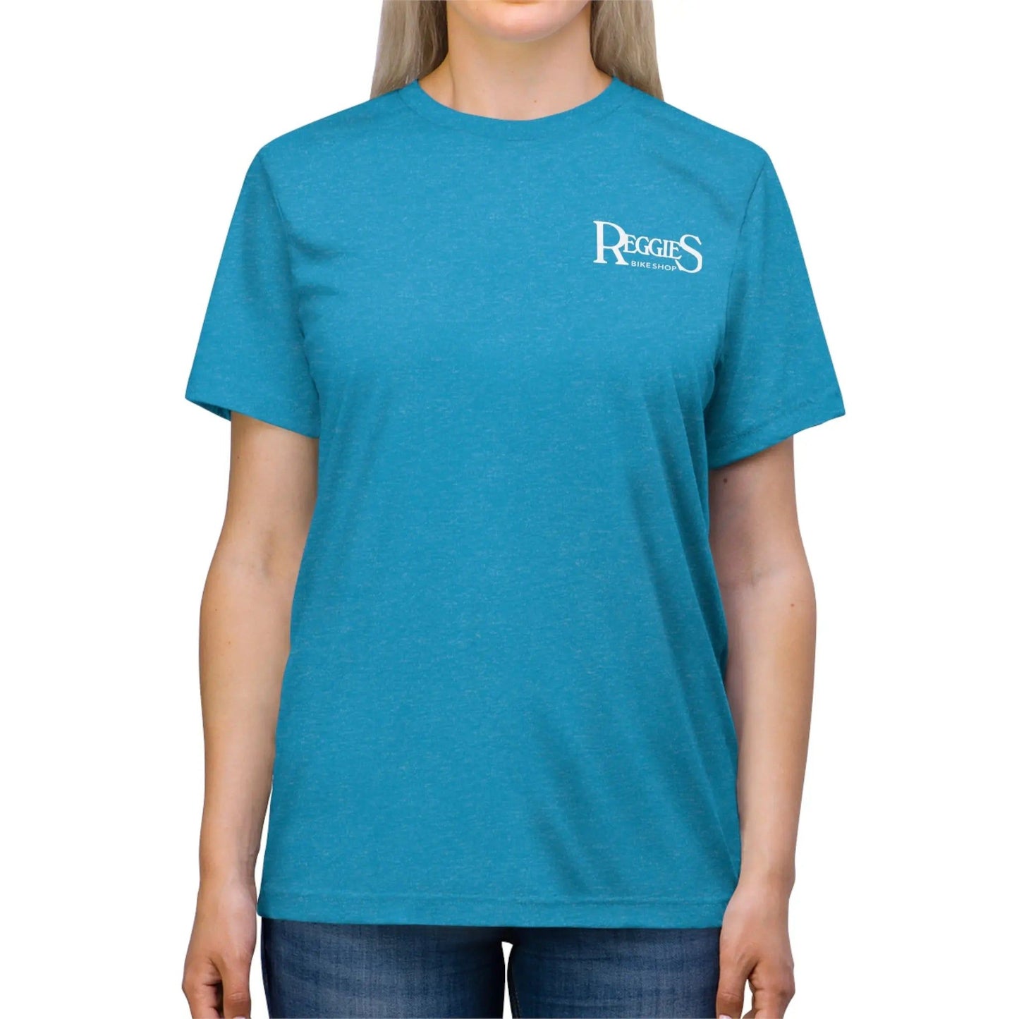 Reggies Square Logo Back T-Shirt Short Sleeve Adult Printify