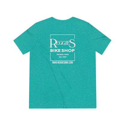 Reggies Square Logo Back T-Shirt Short Sleeve Adult Printify