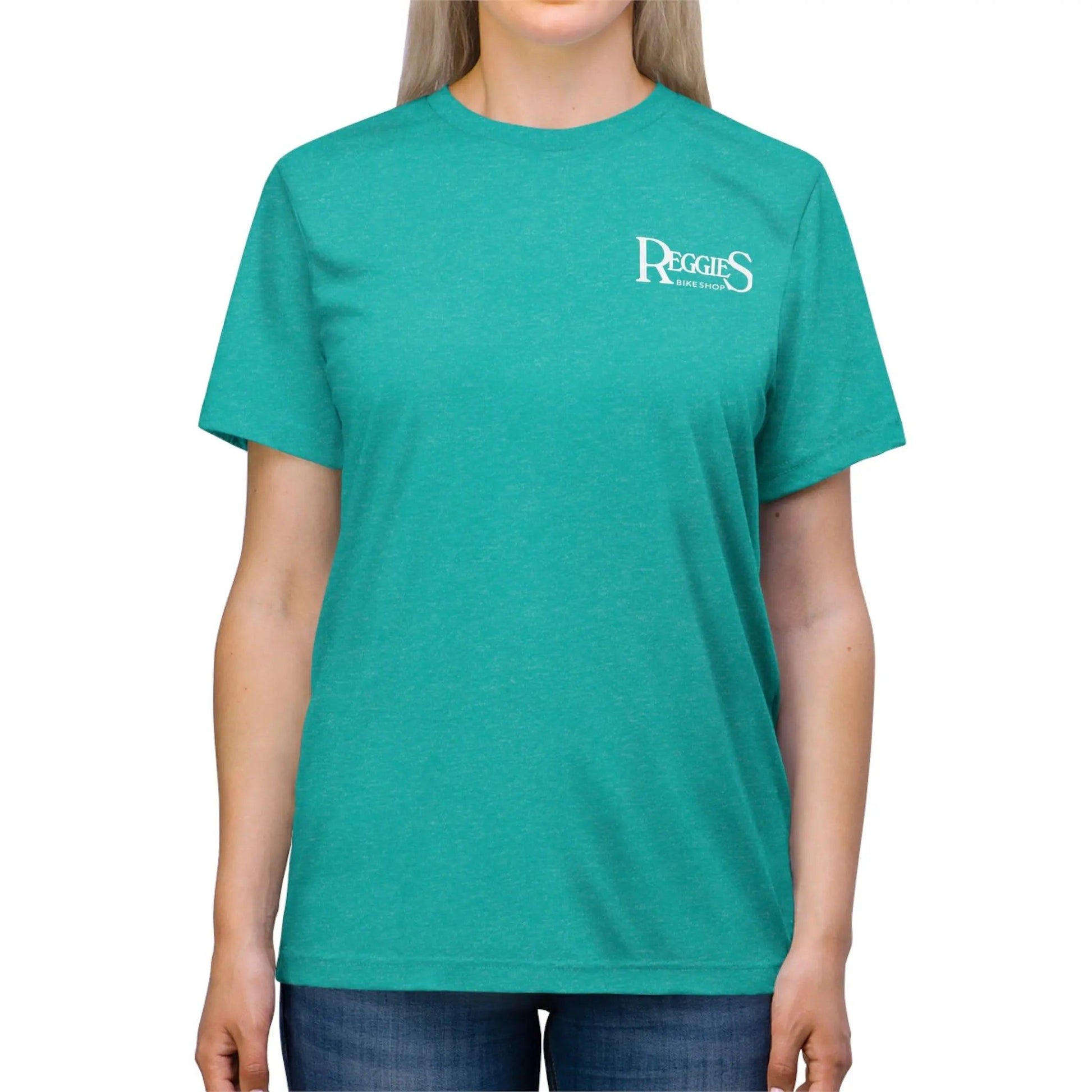 Reggies Square Logo Back T-Shirt Short Sleeve Adult Printify