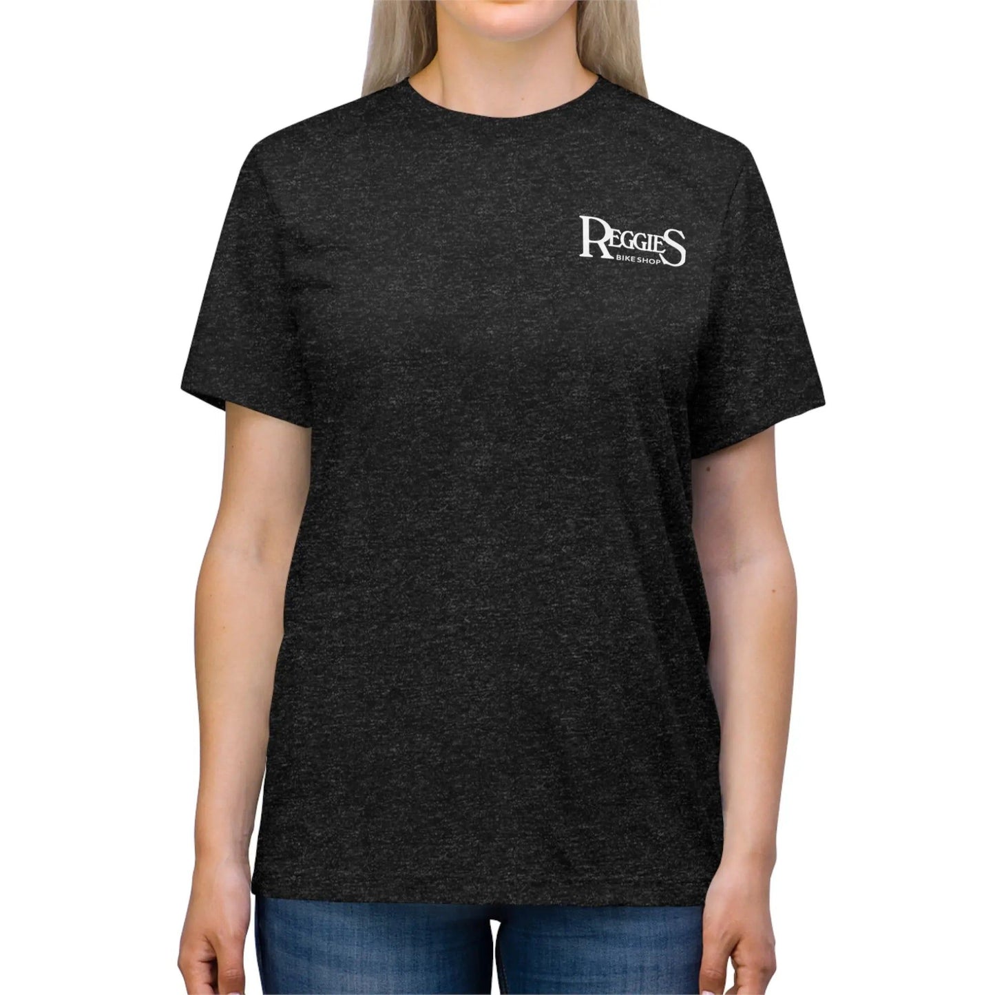 Reggies Square Logo Back T-Shirt Short Sleeve Adult Printify