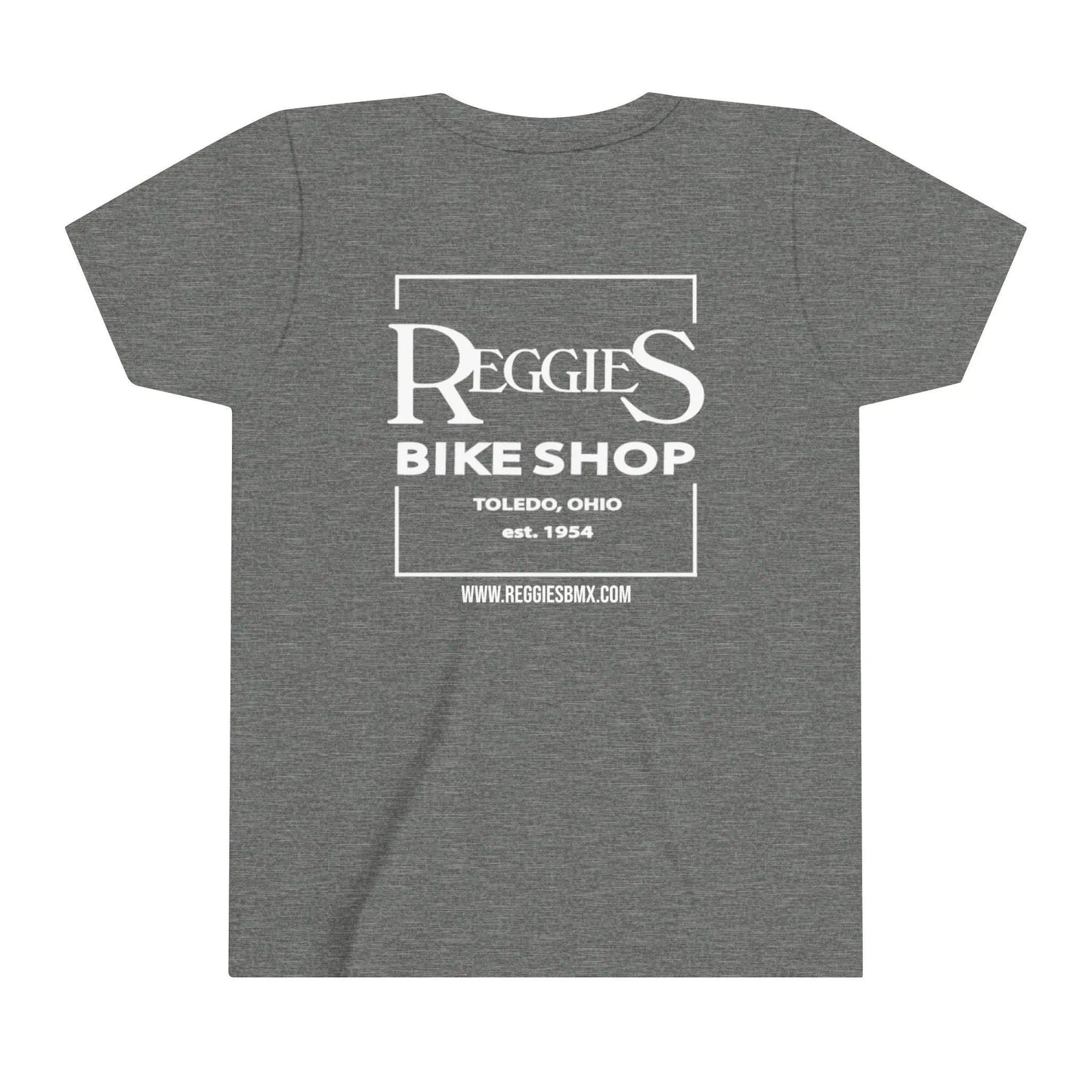 Reggies Square Logo Back T-Shirt Short Sleeve Youth Printify