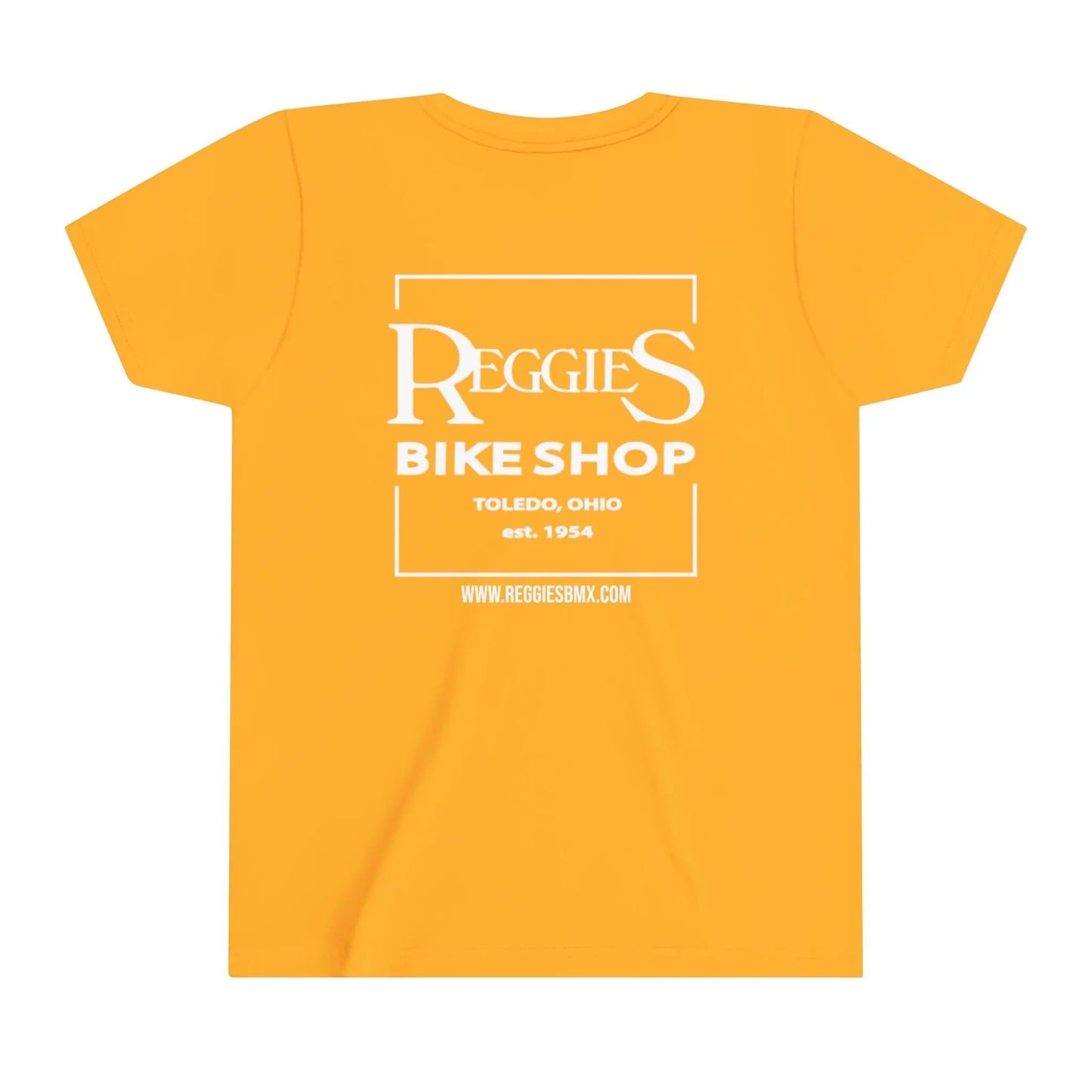 Reggies Square Logo Back T-Shirt Short Sleeve Youth Printify