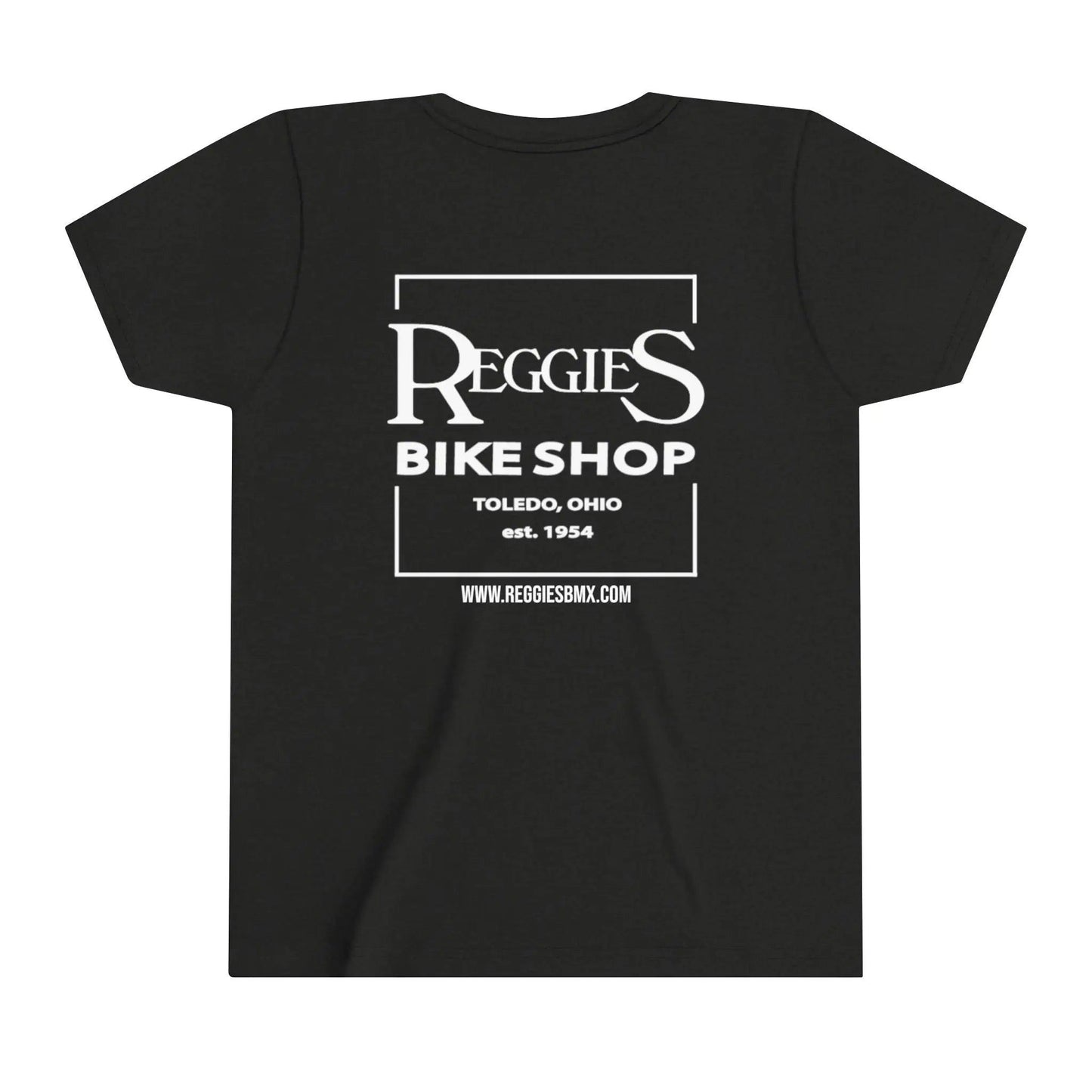 Reggies Square Logo Back T-Shirt Short Sleeve Youth Printify