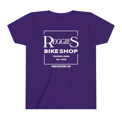 Reggies Square Logo Back T-Shirt Short Sleeve Youth Printify