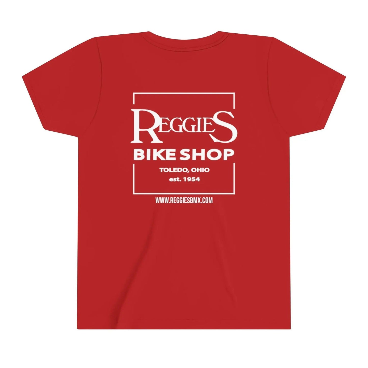 Reggies Square Logo Back T-Shirt Short Sleeve Youth Printify