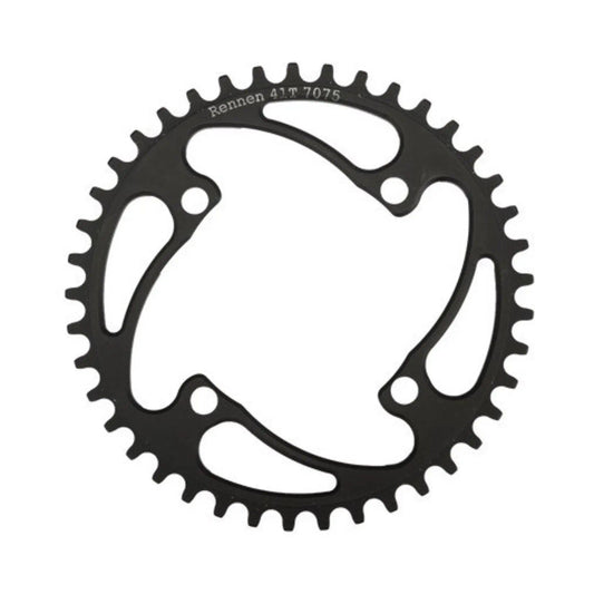 Rennen Non-Threaded Chainring (32T-42T) 4-Bolt 104 BCD Black - Reggies BMX