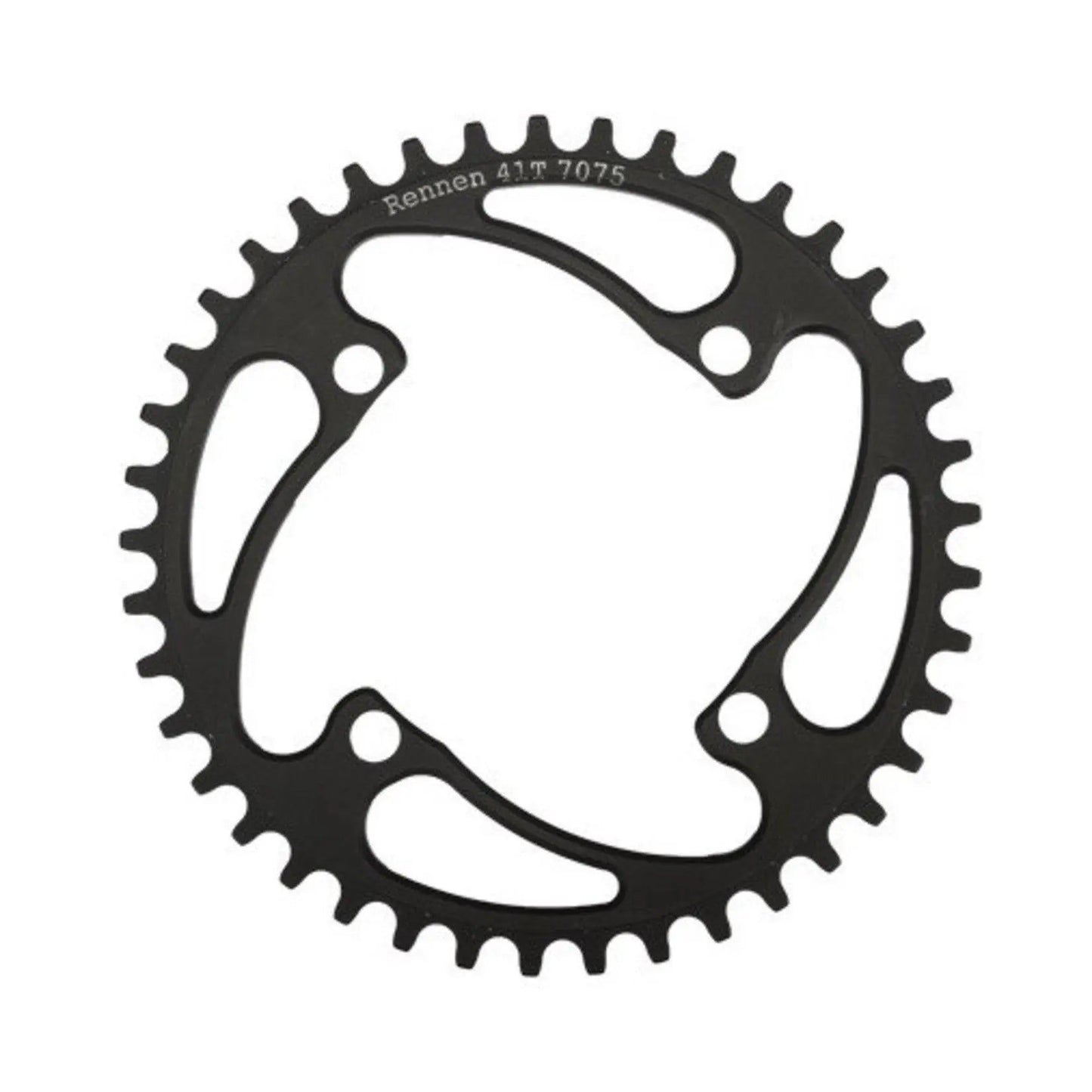 Rennen Non-Threaded Chainring (43T-52T) 4-Bolt 104 BCD Black - Reggies BMX