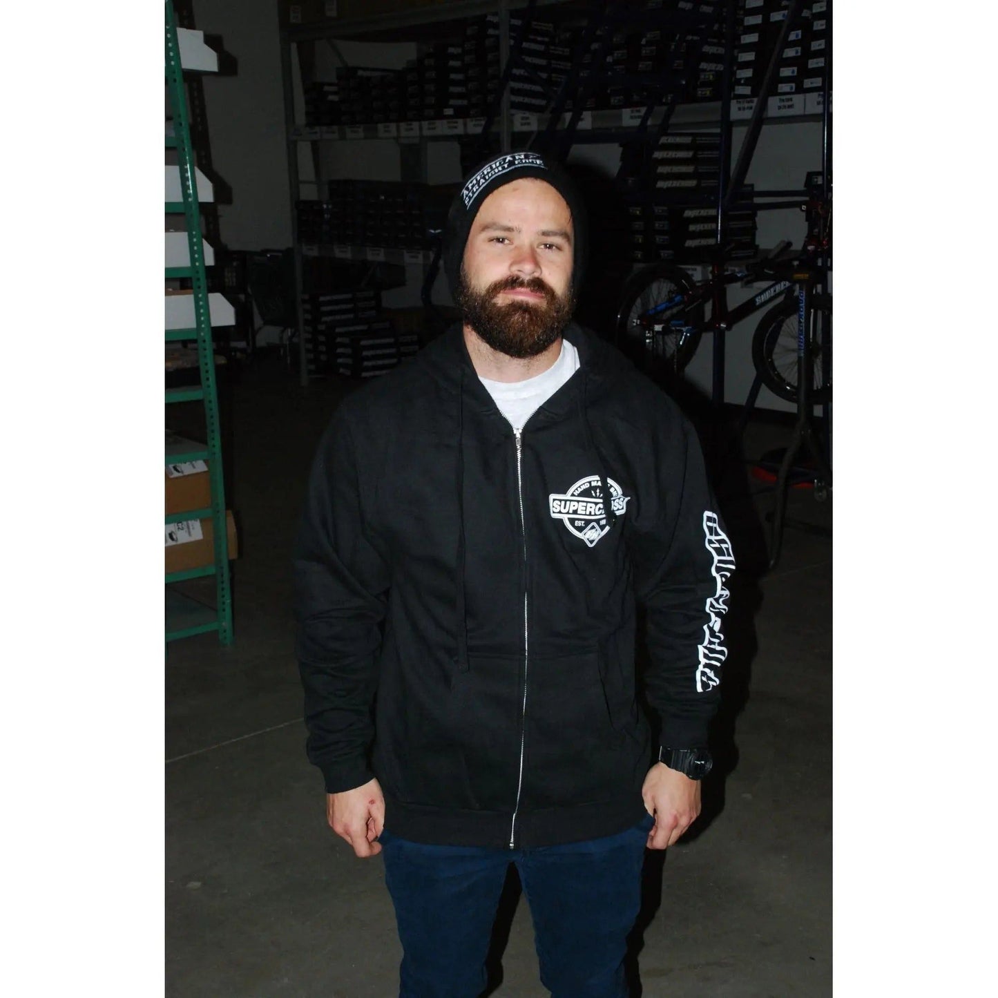 Supercross BMX Hoodie Hand Made BMX - Zip Up - Reggies BMX