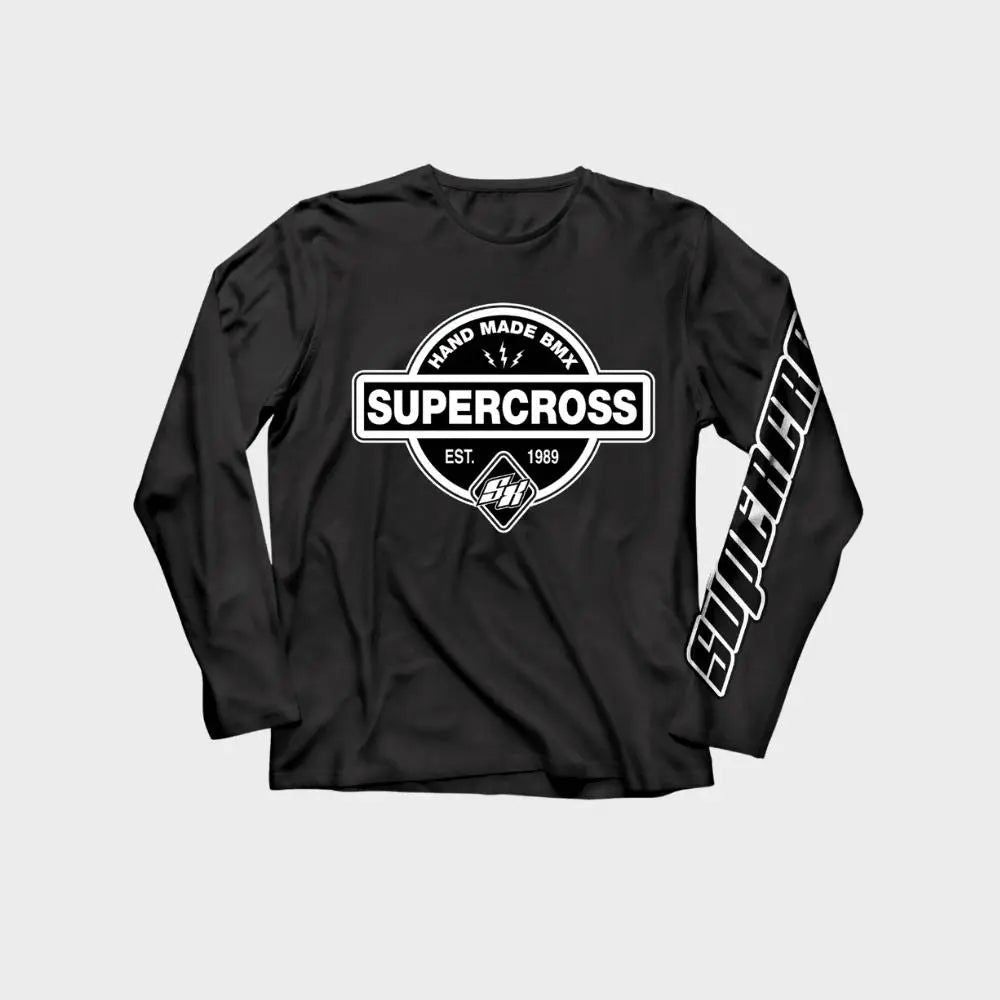 Supercross BMX Shirt Long Sleeve Hand Made T-Shirt - Reggies BMX