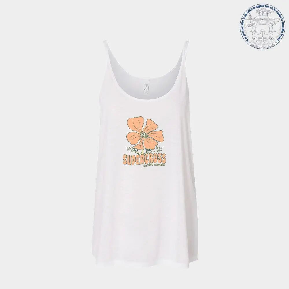 Supercross BMX Shirt Trippy Botanical Poppy Womens Tank Top - Reggies BMX