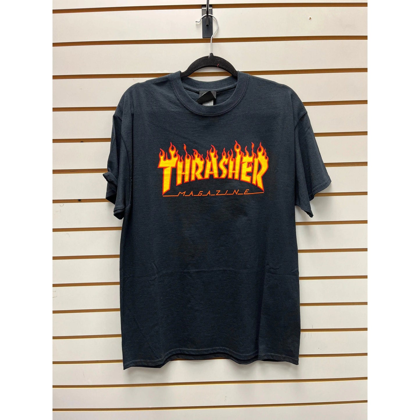 Thrasher Flame SS Black Large - Reggies BMX