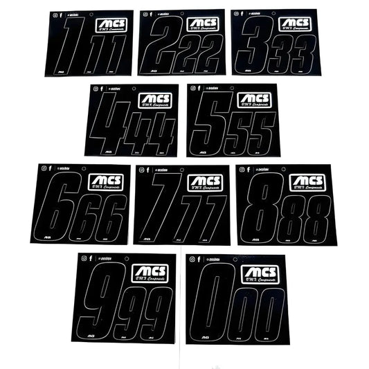 MCS 3" Numberplate & 2" Sideplate Complete Number Kit - Reggies BMX