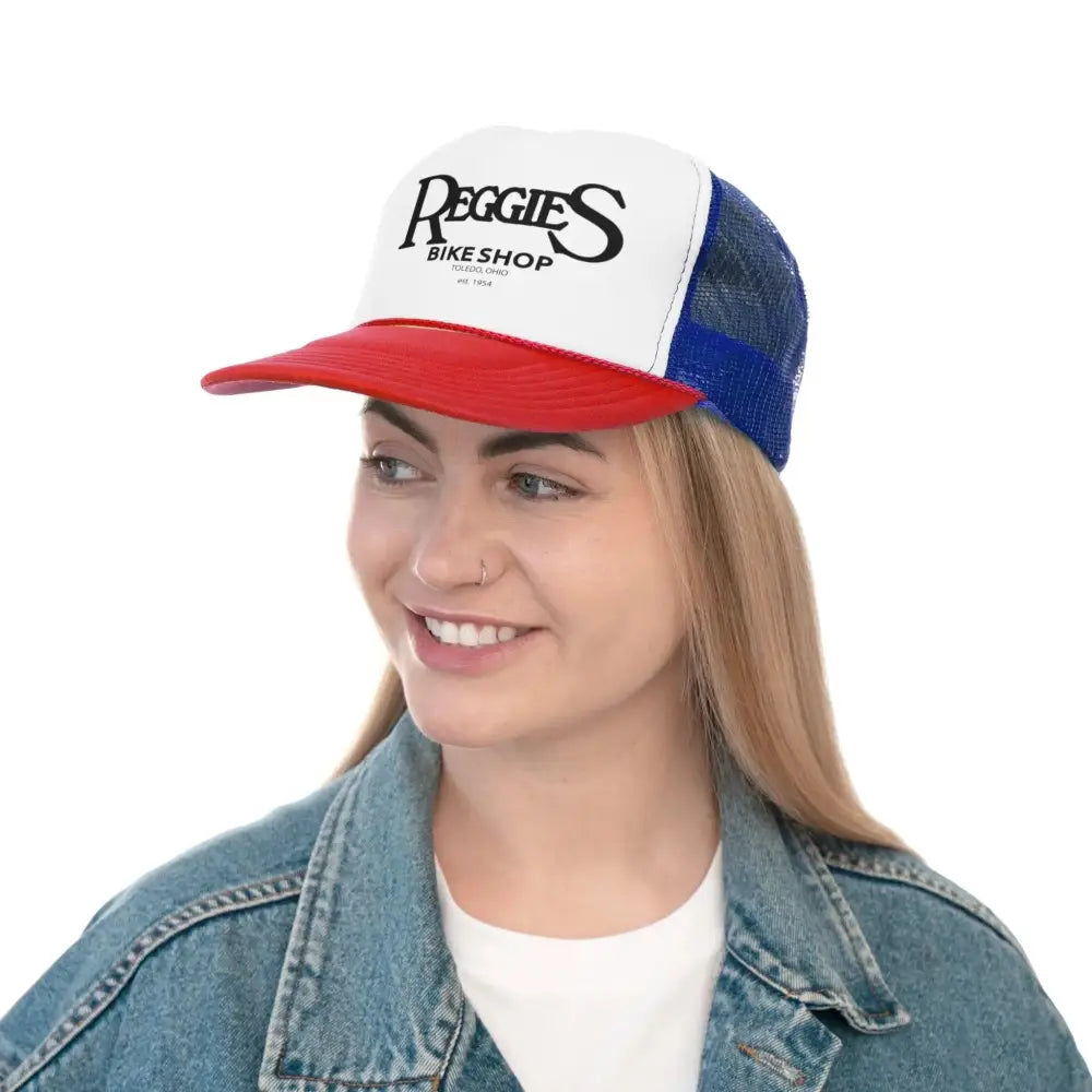 Reggies Bike Shop Trucker Hat Printify