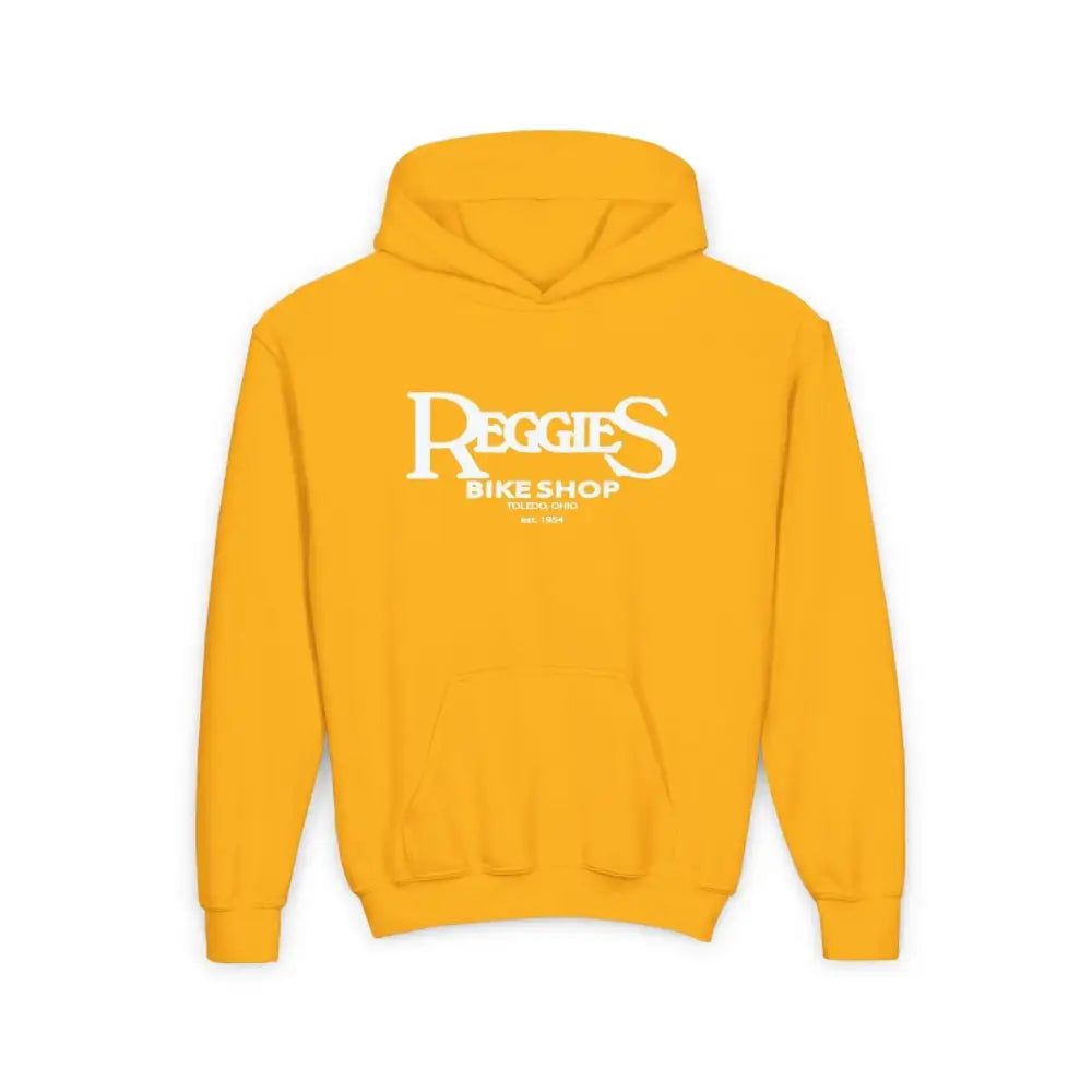 Reggies Bike Shop Youth Heavy Blend Hoodie Printify