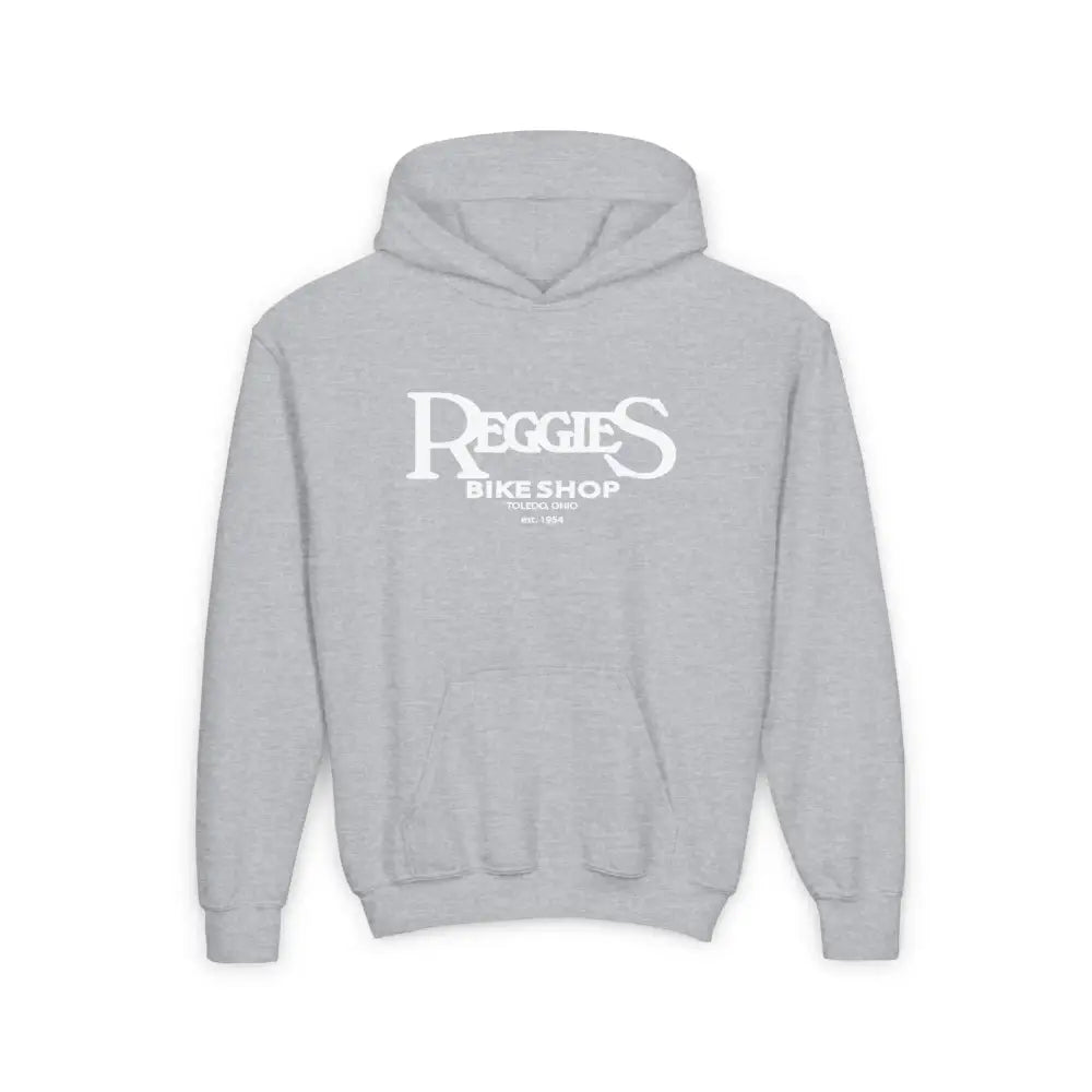 Reggies Bike Shop Youth Heavy Blend Hoodie Printify