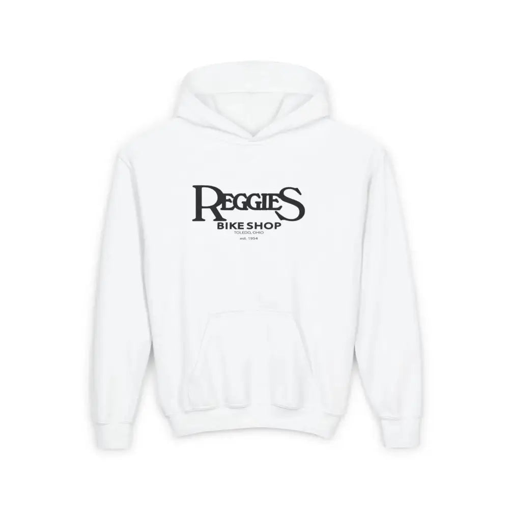 Reggies Bike Shop Youth Heavy Blend Hoodie Printify