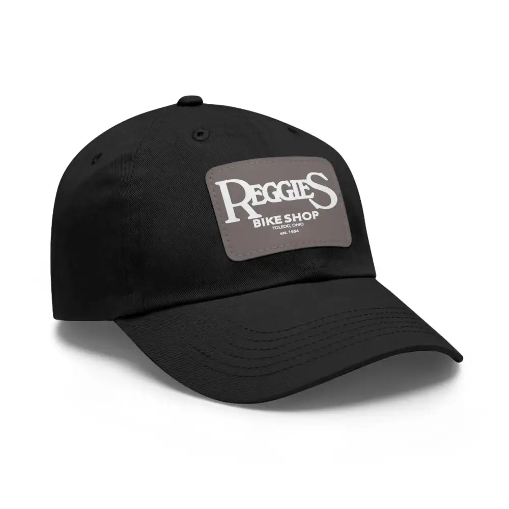 Leather Patch Dad Hat - Reggies Bike Shop Baseball Cap Printify