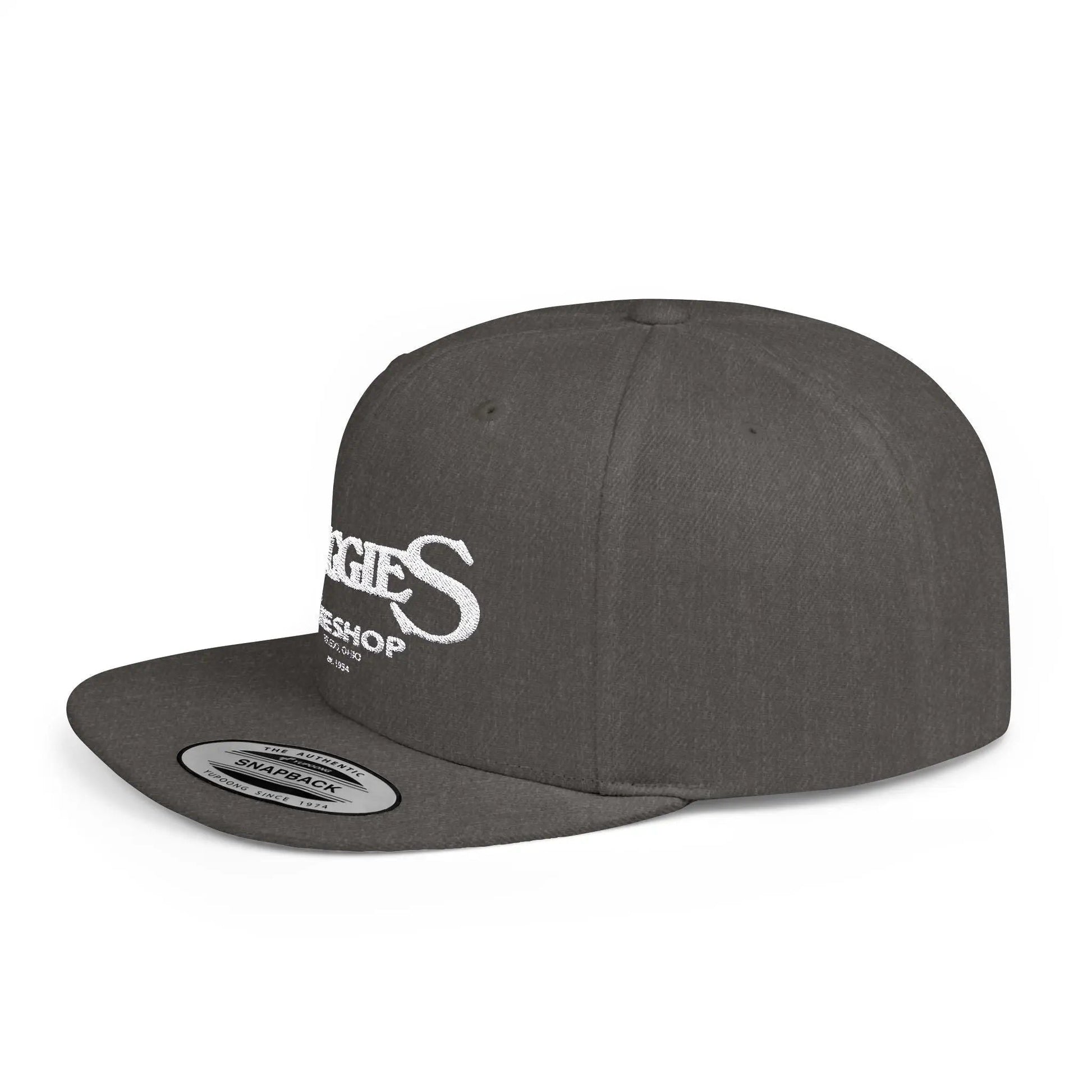 Reggies Bike Shop Flat Bill Snapback Hat Printify