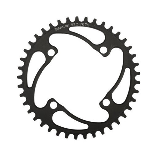 Rennen Non-Threaded Chainring (32T-42T) 4-Bolt 104 BCD Black