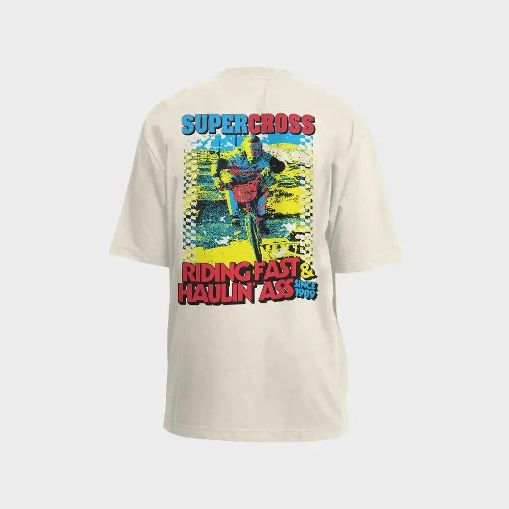 Supercross BMX Shirt Riding Fast and Haul Ass Short Sleeve T-Shirt - Reggies BMX