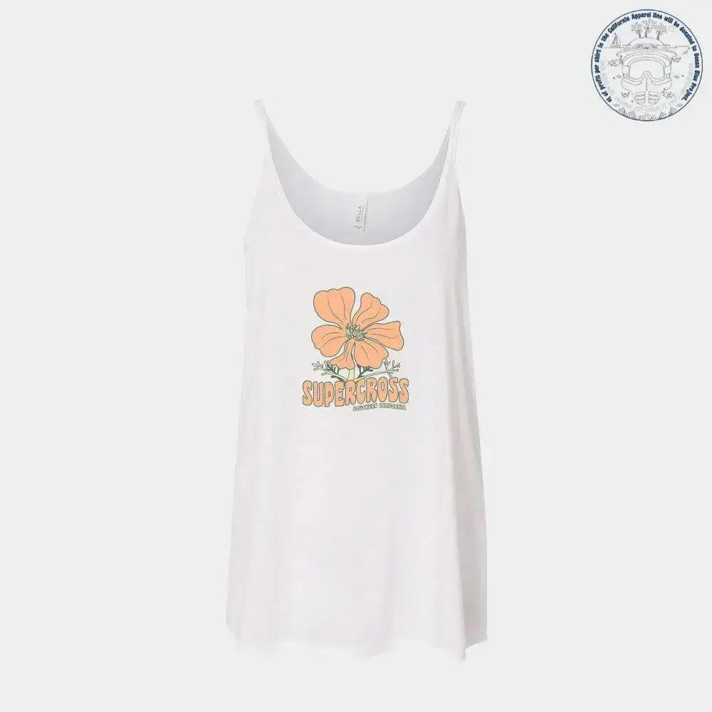 Supercross BMX Shirt Trippy Botanical Poppy Womens Tank Top - Reggies BMX