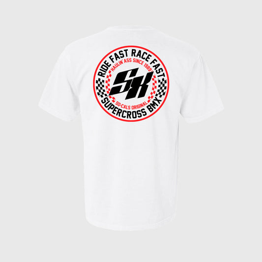 Supercross BMX Shirt White Speed Checks T-Shirt