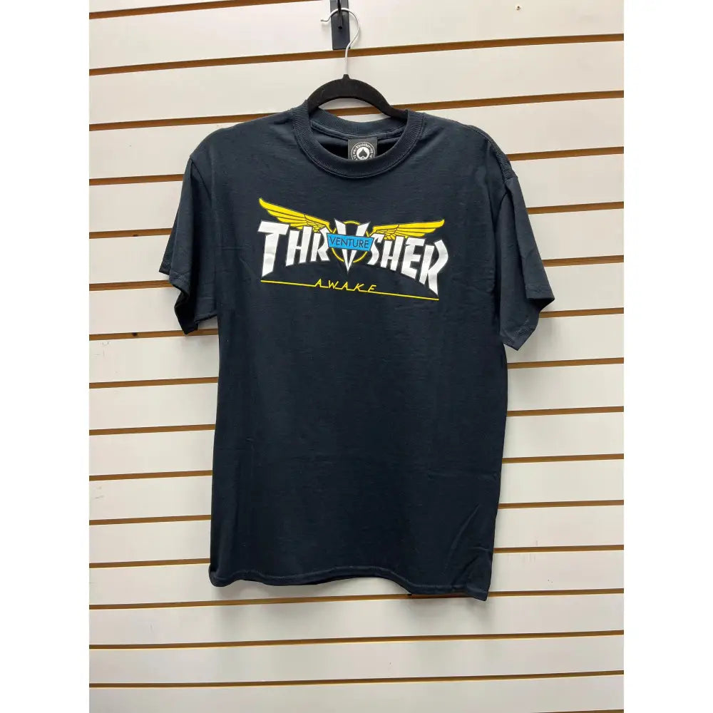 Thrasher Venture Collab SS Black/Wht/Yel Medium - Reggies BMX